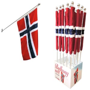 BALKONGFLAGG 150cm M/FESTE  1/20