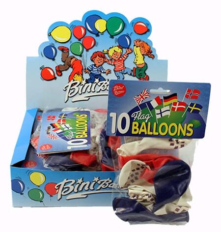 BALLONG 10stk N.FLAGG 1/25/500