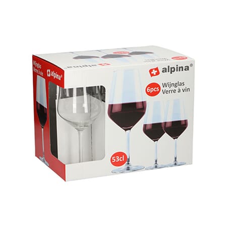 GLASS 6PK RØDVIN 53CL 1/4