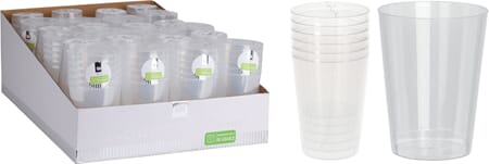 PLAST GLASS KLAR 280ML 6PK 1/24