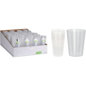 PLAST GLASS KLAR 280ML 6PK 1/24