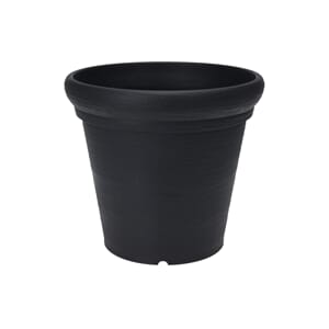 BLOMSTERPOTTE SORT 38CM STENMOTIV 1/4