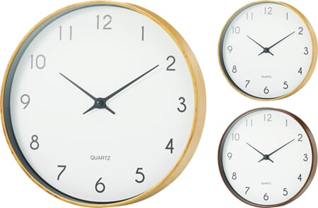 KLOKKE VEGG 2ASS 25CM 1/12