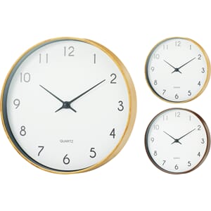 KLOKKE VEGG 2ASS 25CM 1/12