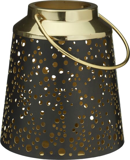 LYSHOLDER METALL SORT 15X16CM 1/12