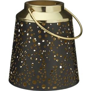 LYSHOLDER METALL SORT 15X16CM 1/12