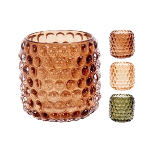 GLASS TELYSEHOLDER 8CM ASS 1/24