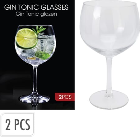 GLASS GIN TONIC 2PK 650ML 1/6