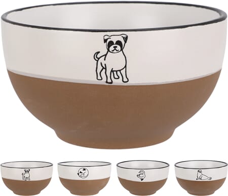 BOLLE 14CM  4ASS STONEWARE 1/6/24