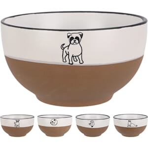 BOLLE 14CM  4ASS STONEWARE 1/6/24