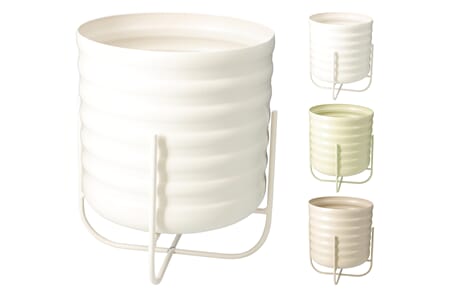 BLOMSTERPOTTE 3ASS 25CM 1/6