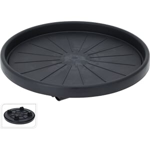 PLAST POTTEUNDERLAG Ø30CM M/HJUL 1/9