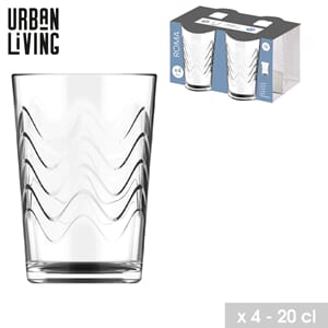 GLASS 4PK 20CL ROMA 1/12