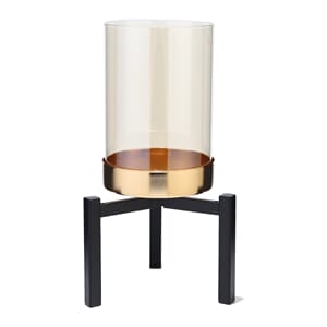 LYSHOLDER METALL/GLASS 24X13CM 1/1/24