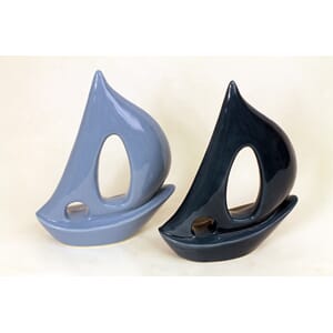 KERAMIKK BÅT 2ASS 23X18CM 1/6/12