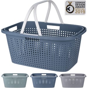 PLAST KURV M/HANK60X40X26CM 3ASS 1/12