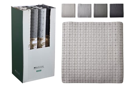 BADEMATTE 69X39CM 4ASS 1/12