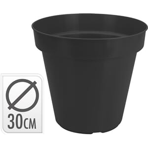 PLAST POTTE 30CM RUND 1/12