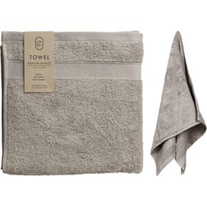 HÅNDKLE 100X50CM DELUXE LYS GRÅ 1/12/36