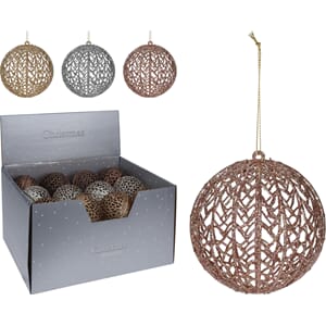 JUL KULE DEKOR 9CM 3ASS 1/24/48 DISPLAY