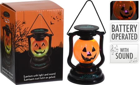 HALLOWEEN LYKT BATTERI 15CM 1/12