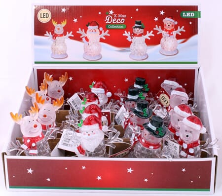 JUL NISSE LEDLYS 11CM ASS DISPLAY 1/16/32