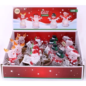 JUL NISSE LEDLYS 11CM ASS DISPLAY 1/16/32