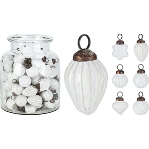 JUL KULE 3,5X2,5CM HVIT ASS 1/100/200