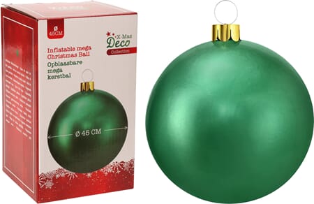 JUL KULE OPPBLÅS 45CM GRØNN 1/12