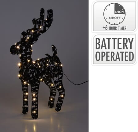 JUL REINSDYR 37CM LEDLYS 1/4