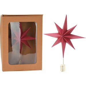 JUL TOPPSTJERNE 30CM RØD 1/12