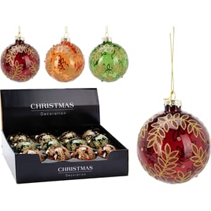 JUL KULE GLASS 8CM ASS 1/12/48 DISPLAY