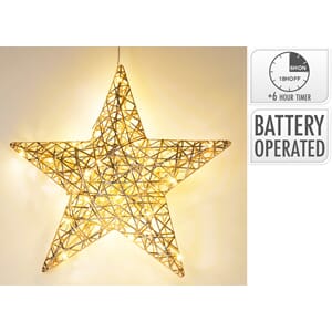 JUL STJERNE LED 40CM CHAMPAGNE 1/6