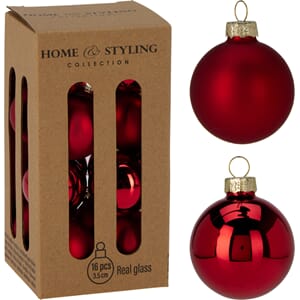 JUL KULE 16PK 3,5CM RØD  1/12/24