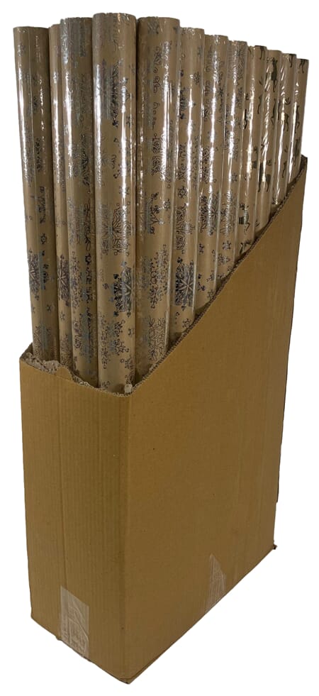 JULEPAPIR KRAFT 70CMX2MET 1/40 FOLIETRYKK