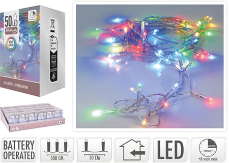 LED 50 LYS TIMER FARG 1/24/48