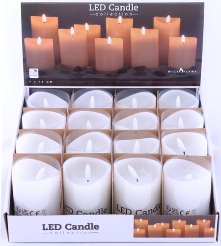LYS LEDLYS 7X10CM HVIT 1/16/32