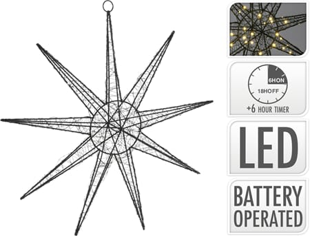 JUL STJERNE LEDLYS 50CM 1/10