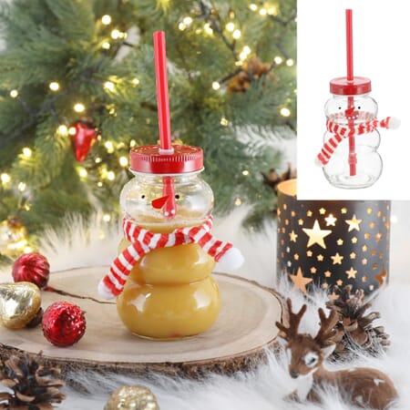 JUL GLASS M/SUGERØR 260ML 1/24