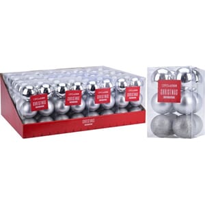 JUL KULER SØLV 12stk 60MM 1/12/24