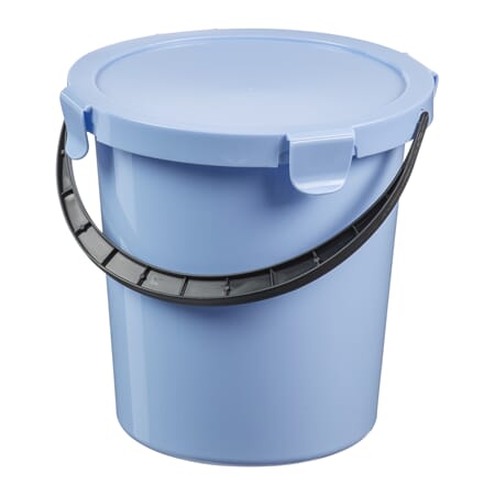 PLAST BØTTE M/LOKK 5L.BLÅ 1/12