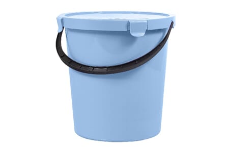 PLAST BØTTE M/LOKK 10L.BLÅ 1/10