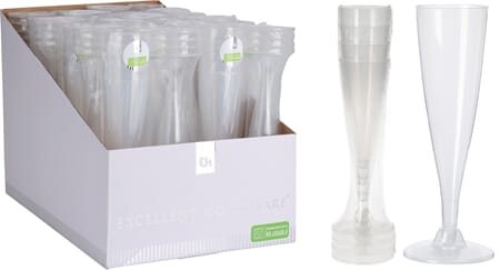 PLAST GLASS CHAMPAGNE 4PK 1/24