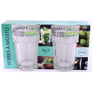 GLASS MOJITOSETT 2PK. 36,5CL 1/12