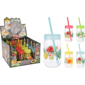 GLASS M/SUGERØR DISPLAY 370ML 1/20/40