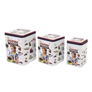 KAFFEBOKSER METALL SETT 3DEL