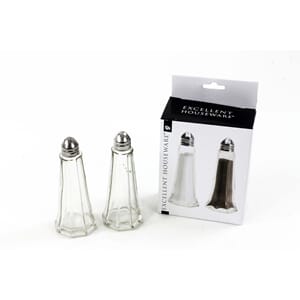 SALT/PEPPER SETT GLASS 1/24