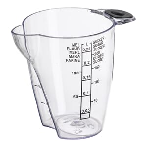 PLAST LITERMÅL 0,25L 1/10/90