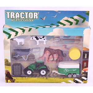 TRAKTOR SETT 21CM M/UTSTYR 1/18