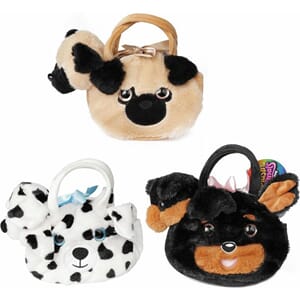 PLYSJ VESKE M/HUND 3ASS 1/6/48